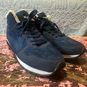Men’s WOOLY’S Navy Wool lined boots Sz 45 or 11
